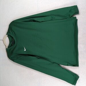 Nike Dri-Fit Men's Green Football Athletic Waffle Lined Long Sleeve Sweatshirt M